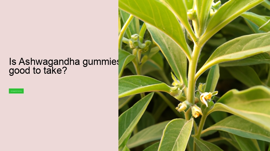 Is Ashwagandha gummies good to take?